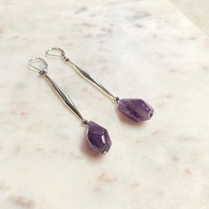 Barse Amethyst and silver earrings
